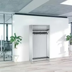 CP-Möbel Garderobenständer Serie 8070, Mit Ablagen, Metall, Lichtgrau -Tischlampen Verkäufe 06f35521b9d5940c7b8a8993322b76a39c410b24 garderobenstaender cp moebel serie 8070