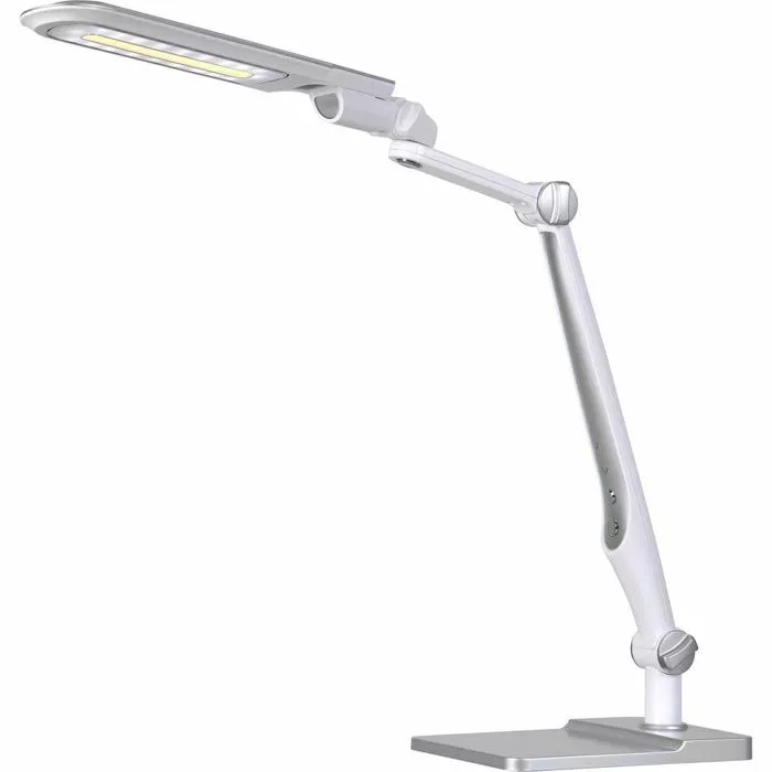 Hansa Schreibtischlampe LED Multiflex, Dimmbar, Silber, Standfuß Und Klemme 1 Hansa Schreibtischlampe LED Multiflex, Dimmbar, Silber, Standfuß Und Klemme