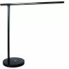 Unilux Schreibtischlampe Diva Schwarz, Dimmbar, USB, Qi-Ladegerät, Mit Standfuß
