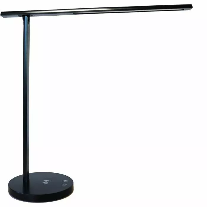 Unilux Schreibtischlampe Diva Schwarz, Dimmbar, USB, Qi-Ladegerät, Mit Standfuß 1 Unilux Schreibtischlampe Diva Schwarz, Dimmbar, USB, Qi-Ladegerät, Mit Standfuß