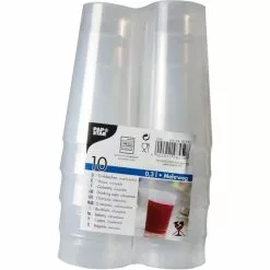 Papstar Trinkbecher 85195, Transparent, PP, 0,3 L, Kunststoff, Mehrweg, Unzerbrechlich, 10 Stück -Tischlampen Verkäufe 0cc615f6779354c7b811f5f42f545562af40525c trinkbecher papstar 85195 transparent pp 0 3 l