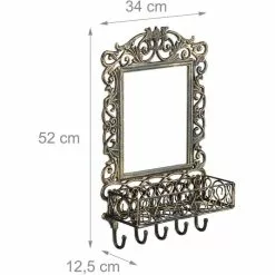 Relaxdays Schlüsselbrett 10020629 Braun, Gusseisen, Mit 5 Haken, Antik, 34 X 52 Cm -Tischlampen Verkäufe 0f249808ee3a309c4d97ff5e54171a8c5af31885 schluesselbrett relaxdays 10020629 braun