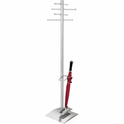 Kerkmann Garderobenständer Ästhet, 6210, Mit 8 Haken, Metall, Alusilber