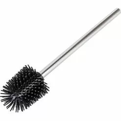 Wenko WC-Bürste Silikon, Silber, Ersatzbürste Mit Edelstahlgriff & Silikonborsten