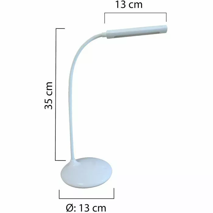 Unilux Schreibtischlampe Nelly LED, Dimmbar, Weiß, Mit Integriertem Akku, Standfuß 3 Unilux Schreibtischlampe Nelly LED, Dimmbar, Weiß, Mit Integriertem Akku, Standfuß – Bild 3