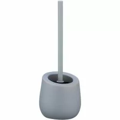 Wenko WC-Bürste Badi, Grau, Bürstenhalter Aus Keramik, Mit Silikonbürste
