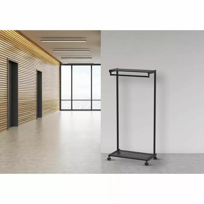 Maul Garderobenständer MAULbolero, 94244, Mit Rollen Und Schuhablage, Metall, Schwarz 5 Maul Garderobenständer MAULbolero, 94244, Mit Rollen Und Schuhablage, Metall, Schwarz – Bild 5