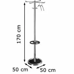 Kerkmann Garderobenständer Roma, 6229, Mit 8 Haken, Metall, Silber -Tischlampen Verkäufe 130f833c2aa8da1c5dac9761322933c1ea6202cc garderobenstaender kerkmann roma 6229