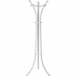 Haku-Möbel Garderobenständer 89368, Mit 9 Haken, Metall, Weiß