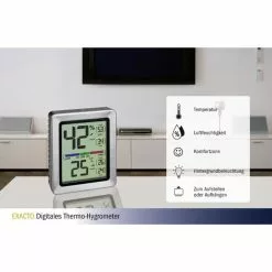 TFA Thermo-Hygrometer 30.5047.54 Exacto Digital, Für Innen, Edelstahlrahmen -Tischlampen Verkäufe 1df49e69790b7caf279a1167c4e220a29b256c41 thermo hygrometer tfa 30.5047.54 exacto innen