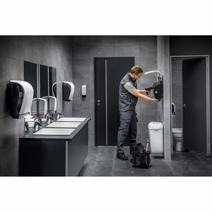 Katrin Handtuchspender Inclusive, 90045, Kunststoff, Für 800 Falthandtücher, Weiß 8 Katrin Handtuchspender Inclusive, 90045, Kunststoff, Für 800 Falthandtücher, Weiß – Bild 8