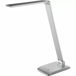 Alco Schreibtischlampe 924 LED, Dimmbar, Silber, Mit Standfuß