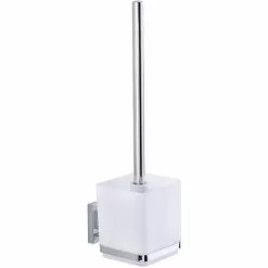 Wenko WC-Bürste Vacuum-Loc Quadro, Weiß, Bürstenhalter Aus Edelstahl, Zur Wandmontage
