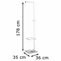 Alco Garderobenständer 2877-10, Mit 10 Haken, Metall, Weiß -Tischlampen Verkäufe 26857c43f51cf393a019e4a191f70b3fd9c9b1dd garderobenstaender alco 2877 10