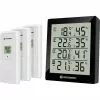 Bresser Thermo-Hygrometer Temeo Hygro Quadro, Für Innen Und Außen, Inkl. 3 Funk-Sensoren