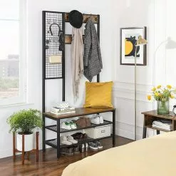 Vasagle Garderobenständer HSR98BX, Vintage, Mit 24 Haken, Metall / Holz, Schwarz / Braun -Tischlampen Verkäufe 29cf2f14708a7fdfada08e15de1a54ad0952560d garderobenstaender vasagle hsr98bx vintage