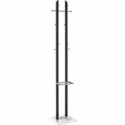 Haku-Möbel Garderobenständer 17546, Mit 10 Haken, Metall, Schwarz