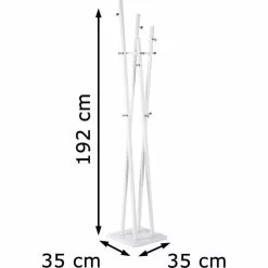 Haku-Möbel Garderobenständer 20307, Mit 12 Haken, Metall, Weiß -Tischlampen Verkäufe 318e63beb8c6bd2e77fd287e6aa08619ec85b3db garderobenstaender haku moebel 20307