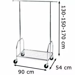 Alco Garderobenständer 2830, Mit Rollen Und Schuhablage, Metall, Silber -Tischlampen Verkäufe 31a6c0c2f1f04bc169464a9d50f4634c5bd740c6 garderobenstaender alco 2830