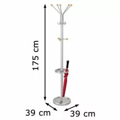 Kerkmann Garderobenständer TK2, 6068, Mit 10 Haken, Metall, Silber -Tischlampen Verkäufe 32130a132132549eb98bd579938d9174b9b0538b garderobenstaender kerkmann tk2 6068