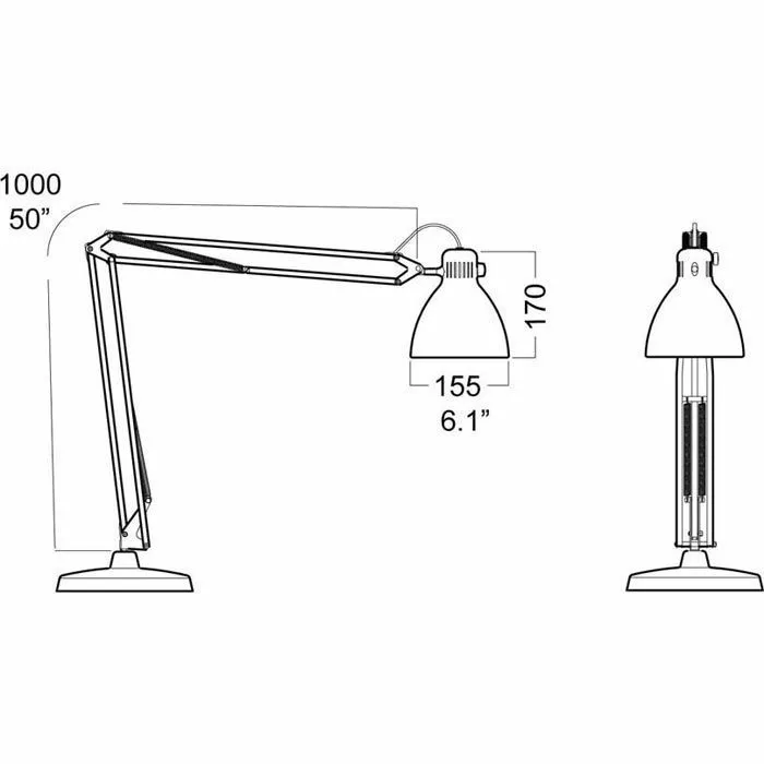 Luxo L-1 Schreibtischlampe LED Grau Tischklemme 2 Luxo L-1 Schreibtischlampe LED Grau Tischklemme – Bild 2