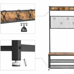 Vasagle Garderobenständer HSR46BX, Vintage, Mit 14 Haken, Metall / Holz, Schwarz / Braun -Tischlampen Verkäufe 3b30ee377d01279ecf3bbdacf08dd61063bffad0 garderobenstaender vasagle hsr46bx vintage