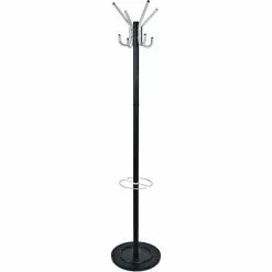 Haku-Möbel Garderobenständer 88599, Mit 8 Haken, Metall, Schwarz