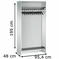 CP-Möbel Garderobenständer Serie 8070, Mit Ablagen, Metall, Lichtgrau -Tischlampen Verkäufe 3be1f9713dfed67fc5e2c307bc8ea6ddb7471e5a garderobenstaender cp moebel serie 8070