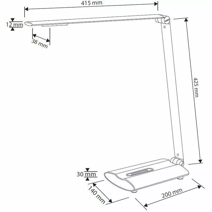 Alco Schreibtischlampe 9212 LED, Dimmbar, Silber, Mit Standfuß 3 Alco Schreibtischlampe 9212 LED, Dimmbar, Silber, Mit Standfuß – Bild 3