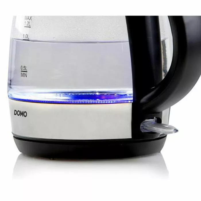 Domo Wasserkocher DO9218WK, 1,2 L, 2200 W, Glas, Innenbeleuchtung, Transparent 4 Domo Wasserkocher DO9218WK, 1,2 L, 2200 W, Glas, Innenbeleuchtung, Transparent – Bild 4