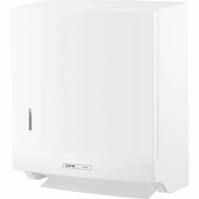 CWS Handtuchspender Paradise Paper Slim, 4621000, Kunststoff, Panel, Druckknopf, 300 Tücher, Weiß 1 CWS Handtuchspender Paradise Paper Slim, 4621000, Kunststoff, Panel, Druckknopf, 300 Tücher, Weiß