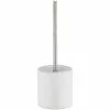 Relaxdays WC-Bürste Weiß, Bürstenhalter Aus Keramik