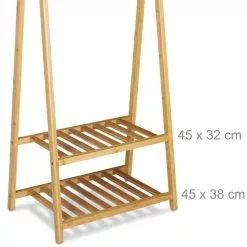 Relaxdays Garderobenständer 10020270, Mit 2 Ablagen, Bambus, Natur 10 Relaxdays Garderobenständer 10020270, Mit 2 Ablagen, Bambus, Natur -Tischlampen Verkäufe 497b88dd34291f49dd13e16939f46a83804458d4 garderobenstaender relaxdays 10020270