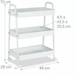 Relaxdays Servierwagen Aus Metall / Holz, 3 Etagen, 25,5 X 43,5 Cm, Tragkraft 5 Kg, Weiß -Tischlampen Verkäufe 49c920197d1a0e4229cdc8db58051d312ea61598 servierwagen relaxdays aus metall holz