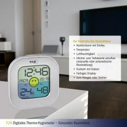 TFA Thermo-Hygrometer 30.5050.54 Innen, Digital, Silber -Tischlampen Verkäufe 4cea9bc00846a89ab8b8f39ff64a21273e3b15a6 thermo hygrometer tfa 30.5050.54 innen