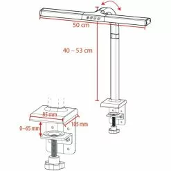 FeinTech Schreibtischlampe LTL00310, Dimmbar, Tischklemme -Tischlampen Verkäufe 4d29b75f6abd78103563f5b345525c28203458a3 schreibtischlampe feintech ltl00310
