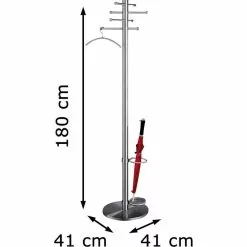 Kerkmann Garderobenständer Arte, 6871, Mit 8 Haken, Edelstahl, Silber -Tischlampen Verkäufe 51fd980c07971b76a3bbe5fe3a159ee0faba5477 garderobenstaender kerkmann arte 6871