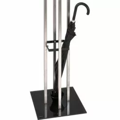 Haku-Möbel Garderobenständer 89777, Mit 8 Haken, Metall / Glas, Silber / Schwarz -Tischlampen Verkäufe 52a27de3927603b79889e13aed6e2d7e1471b359 garderobenstaender haku moebel 89777