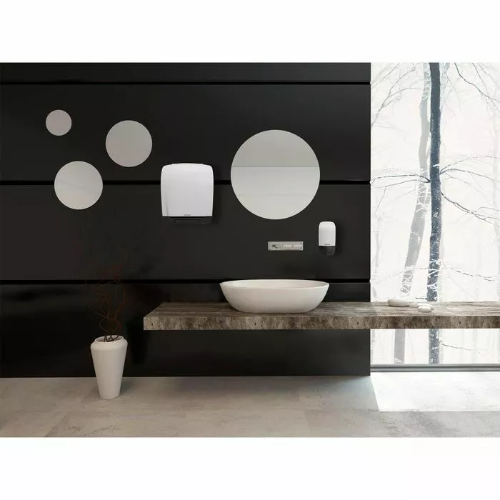 Katrin Handtuchspender Inclusive, 90045, Kunststoff, Für 800 Falthandtücher, Weiß 6 Katrin Handtuchspender Inclusive, 90045, Kunststoff, Für 800 Falthandtücher, Weiß – Bild 6