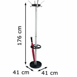 Kerkmann Garderobenständer Public Classic, 6274, Mit 12 Haken, Metall, Schwarz / Silber -Tischlampen Verkäufe 546001b6edc59b17f310735b65c4f4bae3a523d3 garderobenstaender kerkmann public classic 6274