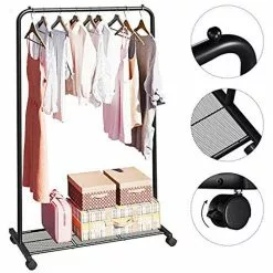 Songmics Garderobenständer HSR25BK, Bis 40 Kg, Mit Rollen & Ablage, Metall, Schwarz 14 Songmics Garderobenständer HSR25BK, Bis 40 Kg, Mit Rollen & Ablage, Metall, Schwarz -Tischlampen Verkäufe 55431afaa8e307b12cacdc04a0233196642f50cb garderobenstaender songmics hsr25bk bis 40 kg