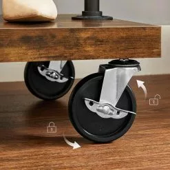 Vasagle Garderobenständer RGR111B01, Vintage, Rollen & Ablage, Ausziehbar, Metall / Holz, Braun -Tischlampen Verkäufe 555508a9522d4a481ba9e6ea0afe3286c1a0f36b garderobenstaender vasagle rgr111b01 vintage