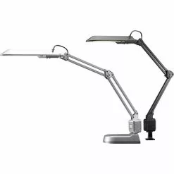 Hansa Schreibtischlampe Ecostar, Standfuß, Tischklemme, Silber -Tischlampen Verkäufe 57032ac47105e24e01be7d28dcf86fc3ab237ddd schreibtischlampe hansa ecostar