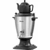 Bartscher Heißwasserspender Samowar, 191004, 3,2 Liter, 2000 Watt, Silber / Schwarz