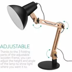 Navaris Schreibtischlampe E27, Tischklemme, Holz 11 Navaris Schreibtischlampe E27, Tischklemme, Holz -Tischlampen Verkäufe 583a0359770da50e7ab3ebe33ff8de2cbe073ca8 schreibtischlampe navaris e27