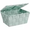 Wenko Aufbewahrungskorb Adria Mit Deckel, 2L, 19 X 10 X 14 Cm, Kunststoff, Mint