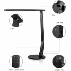 TaoTronics Schreibtischlampe TT-DL10 LED, Dimmbar, Schwarz, USB, Mit Standfuß -Tischlampen Verkäufe 5b940862dd55f6d2c4cc510e3d6fde77d2836d7b schreibtischlampe taotronics tt dl10 led