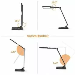 TaoTronics Schreibtischlampe TT-DL16 LED, Dimmbar, Anthrazit, Nachtlicht, Mit Standfuß -Tischlampen Verkäufe 5e0aa26f644161ffddfca879508e14276d70b6e1 schreibtischlampe taotronics tt dl16 led