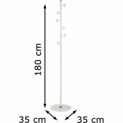 Haku-Möbel Garderobenständer 19385, Mit 6 Haken, Metall, Weiß -Tischlampen Verkäufe 5e90ad11e3149db264a650516684c30fb7e4ef16 garderobenstaender haku moebel 19385
