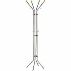 Alco Garderobenständer 2800, Mit 12 Haken, Metall, Silber